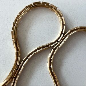 ⭐️ Vintage Gold Tone Square Link Chain Necklace